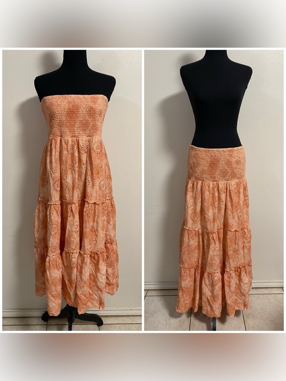 Jen’s Pirate Booty Skirt Dress Women Size Medium Apricot Rooftop Skirt Dress